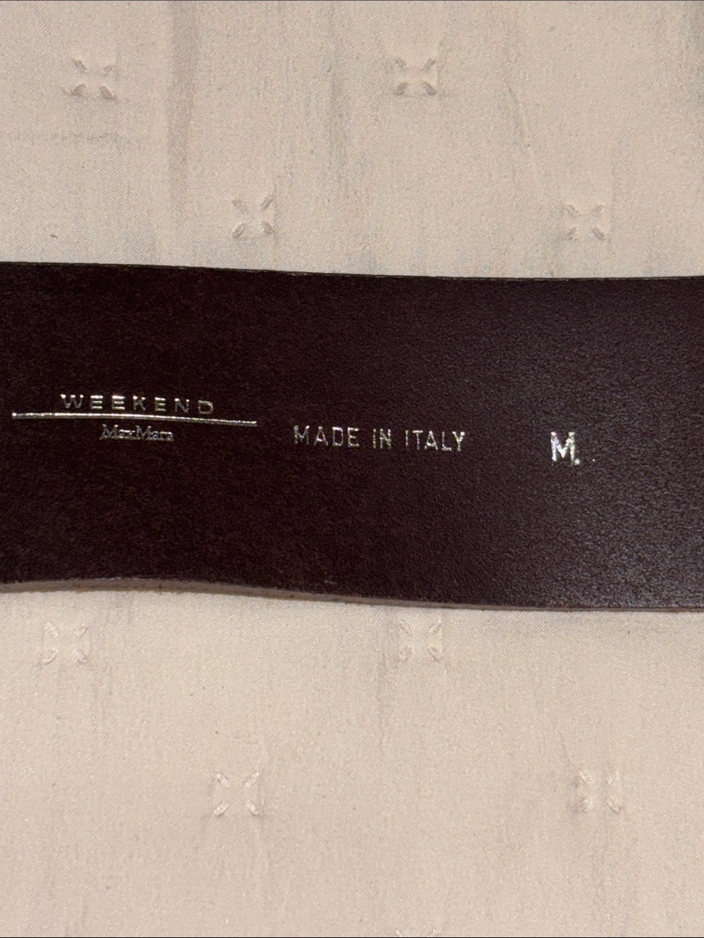 Weekend MaxMara Brown Suede Leather Belt with Brass Buckle Size M - Picture 4 of 6